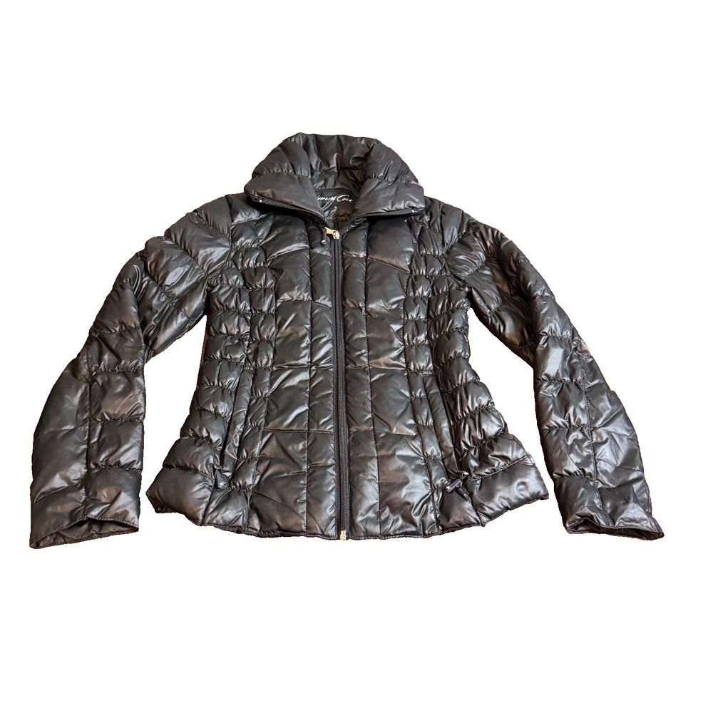 Kenneth Cole Puffer‎ Jacket Women's S Black Down Coat Warm